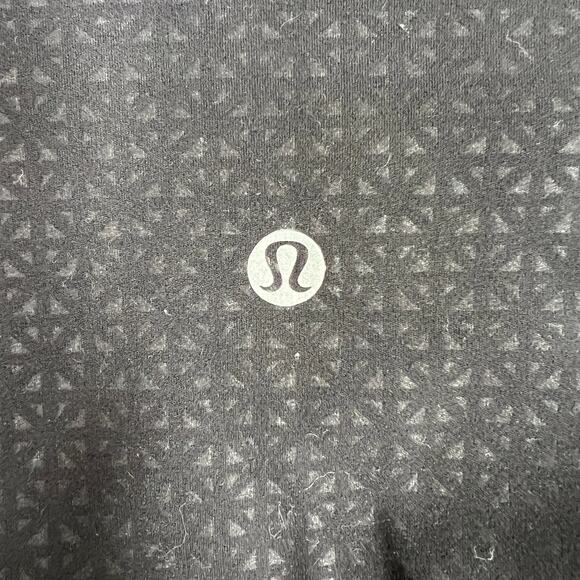 Lululemon Align Crop Leggings 21" Diverge Emboss Black Women's Size 8 Nulu Pants - Picture 9 of 11